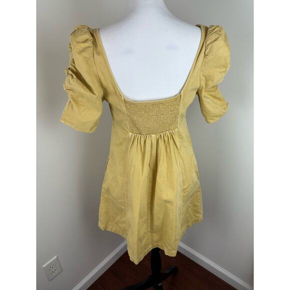 NWT Free People Cheyenne Denim Dress in Sand Dune - Small - Picture 10 of 10